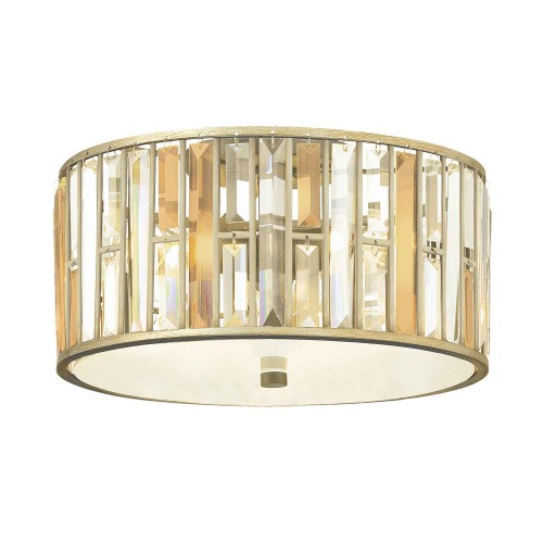 Plafon Gemma - 3 źródła światła - Płatki srebra HK-GEMMA-F-SL Elstead Lighting