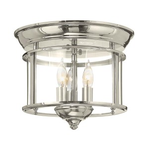 Plafon Gentry - 3 źródła światła - Polerowany nikiel HK-GENTRY-F-PN Elstead Lighting