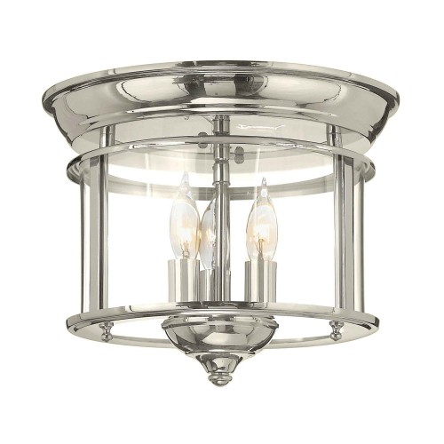 Plafon Gentry - 3 źródła światła - Polerowany nikiel HK-GENTRY-F-PN Elstead Lighting