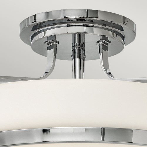 Średni półplafon Harper - 3 źródła światła - Polerowany chrom HK-HARPER-SFM-CM Elstead Lighting