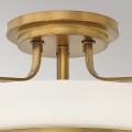 Średni półplafon Harper - 3 źródła światła - Stary mosiądz HK-HARPER-SFM-HB Elstead Lighting