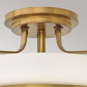Średni półplafon Harper - 3 źródła światła - Stary mosiądz HK-HARPER-SFM-HB Elstead Lighting