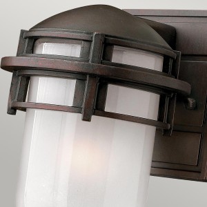 Mała latarnia naścienna Reef - 1 źródło światła - Wiktoriański brąz HK-REEF-MINI-VZ Elstead Lighting