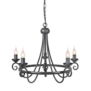Żyrandol Harlech - 5 źródeł światła HR5-BLACK Elstead Lighting