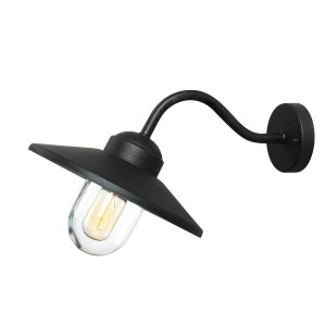 Latarnia naścienna Klampenborg - 1 źródło światła - Czarna KLAMPENBORG-BK Elstead Lighting