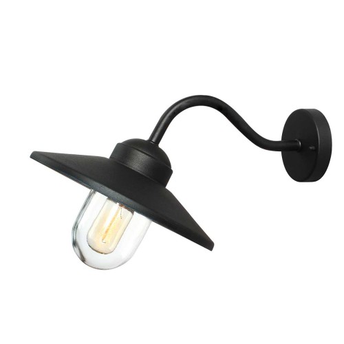 Latarnia naścienna Klampenborg - 1 źródło światła - Czarna KLAMPENBORG-BK Elstead Lighting