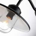 Latarnia naścienna z czujnikiem PIR Klampenborg - 1 źródło światła - Czarna KLAMPENBORG-PIR-BK Elstead Lighting