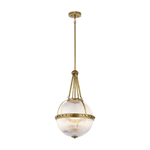 Lampa wisząca Aster - 3 źródła światła - Naturalny mosiądz KL-ASTER-P-NBR Elstead Lighting