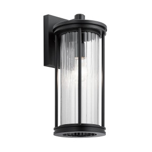 Średnia latarnia naścienna Barras - 1 źródło światła KL-BARRAS2-M-BK Elstead Lighting