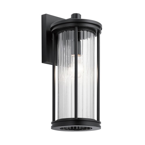 Średnia latarnia naścienna Barras - 1 źródło światła KL-BARRAS2-M-BK Elstead Lighting