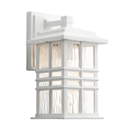 Mała latarnia naścienna Beacon Square - 1 źródło światła - Biała KL-BEACON-SQUARE-S-WHT Elstead Lighting