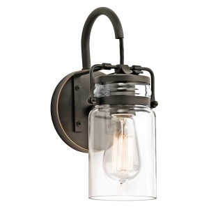 Kinkiet Brinley - 1 źródło światła - Stary brąz KL-BRINLEY1-OZ Elstead Lighting