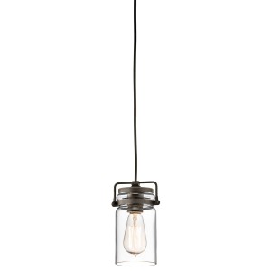 Mała lampa wisząca Brinley - 1 źródło światła - Stary brąz KL-BRINLEY-MP-OZ Elstead Lighting