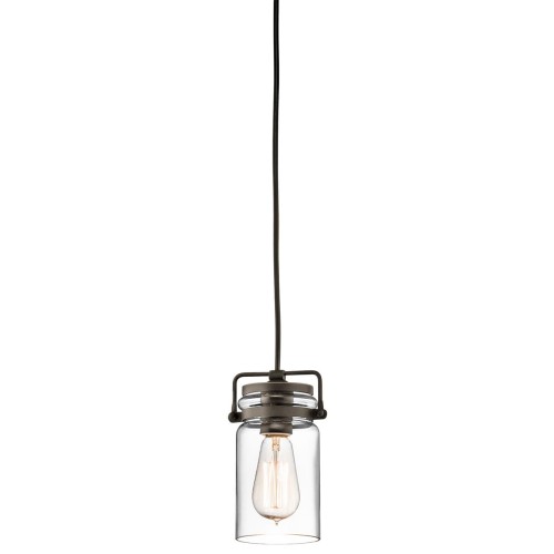 Mała lampa wisząca Brinley - 1 źródło światła - Stary brąz KL-BRINLEY-MP-OZ Elstead Lighting