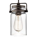 Mała lampa wisząca Brinley - 1 źródło światła - Stary brąz KL-BRINLEY-MP-OZ Elstead Lighting