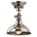 Mała lampa wisząca Cobson - 1 źródło światła - Polerowany nikiel KL-COBSON-MP-PN Elstead Lighting - Retiring
