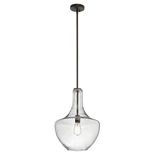 Średnia lampa wisząca Everly - 1 źródło światła - Stary brąz KL-EVERLY-P-M-OZ Elstead Lighting