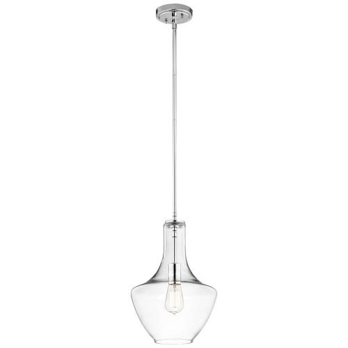 Mała lampa wisząca Everly - 1 źródło światła - Chrom KL-EVERLY-P-S-CH Elstead Lighting