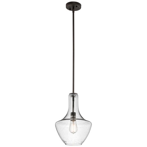 Mała lampa wisząca Everly - 1 źródło światła - Stary brąz KL-EVERLY-P-S-OZ Elstead Lighting