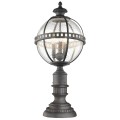 Latarnia cokołowa Halleron - 3 źródła światła - Szaro-brązowa KL-HALLERON-3M Elstead Lighting