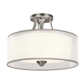 Mały półplafon Lacey - 3 źródła światła - Antyczny pewter KL-LACEY-SF-AP Elstead Lighting