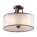 Mały półplafon Lacey - 3 źródła światła - Brązowy KL-LACEY-SF-MB Elstead Lighting