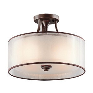 Mały półplafon Lacey - 3 źródła światła - Brązowy KL-LACEY-SF-MB Elstead Lighting