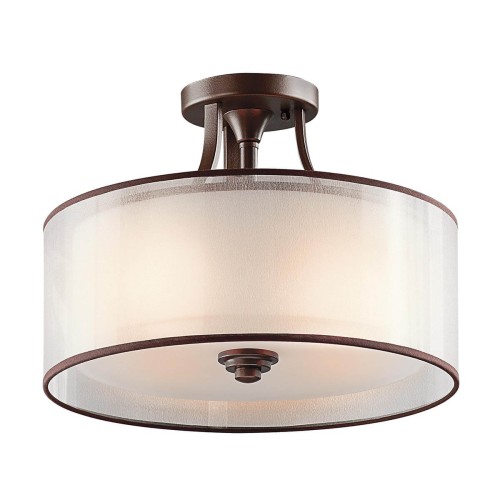 Mały półplafon Lacey - 3 źródła światła - Brązowy KL-LACEY-SF-MB Elstead Lighting