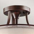 Mały półplafon Lacey - 3 źródła światła - Brązowy KL-LACEY-SF-MB Elstead Lighting