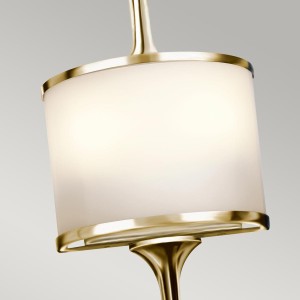 Mały kinkiet Mona - 2 źródła światła - Polerowany mosiądz KL-MONA-S-PB Elstead Lighting