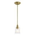 Mała lampa wisząca Waverly - 1 źródło światła - Naturalny mosiądz KL-WAVERLY-MP-NBR Elstead Lighting