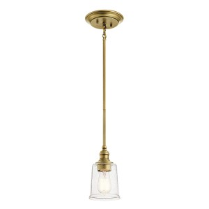 Mała lampa wisząca Waverly - 1 źródło światła - Naturalny mosiądz KL-WAVERLY-MP-NBR Elstead Lighting