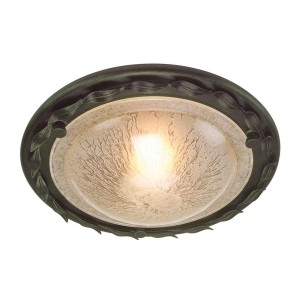 Plafon Olivia - 1 źródło światło - Czarny /ota patyna OV-F-BLK-GOLD Elstead Lighting