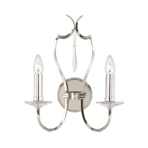 Kinkiet Pimlico - 2 źródła światła - Polerowany nikiel PM2-PN Elstead Lighting - Retiring
