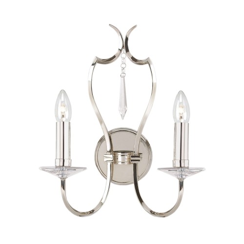 Kinkiet Pimlico - 2 źródła światła - Polerowany nikiel PM2-PN Elstead Lighting - Retiring