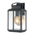 Średnia latarnia naścienna Byron - 1 źródło światła - Grafitowe QZ-BYRON-M-GR Elstead Lighting
