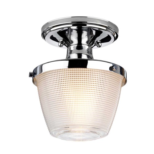 Półplafon Dublin - 1 źródło światła - Polerowany chrom QZ-DUBLIN-SF-PC Elstead Lighting