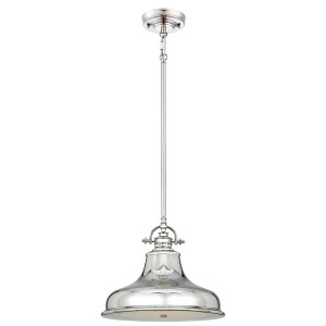 Średnia lampa wisząca Emery - 1 źródło światła - Imperialne srebro QZ-EMERY-P-M-IS Elstead Lighting