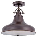 Średnia lampa wisząca Emery - 1 źródło światła - Brąz palladiański QZ-EMERY-P-M-PN Elstead Lighting