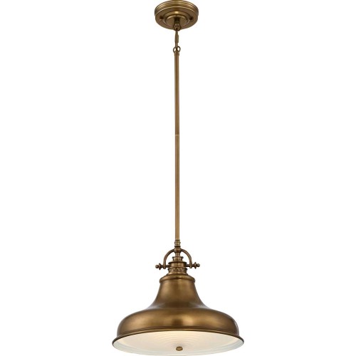 Średnia lampa wisząca Emery - 1 źródło światła - Postarzany mosiądz QZ-EMERY-P-M-WS Elstead Lighting