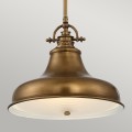 Średnia lampa wisząca Emery - 1 źródło światła - Postarzany mosiądz QZ-EMERY-P-M-WS Elstead Lighting