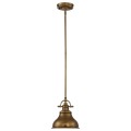 Mała lampa wisząca Emery - 1 źródło światła - Postarzany mosiądz QZ-EMERY-P-S-WS Elstead Lighting