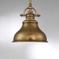 Mała lampa wisząca Emery - 1 źródło światła - Postarzany mosiądz QZ-EMERY-P-S-WS Elstead Lighting