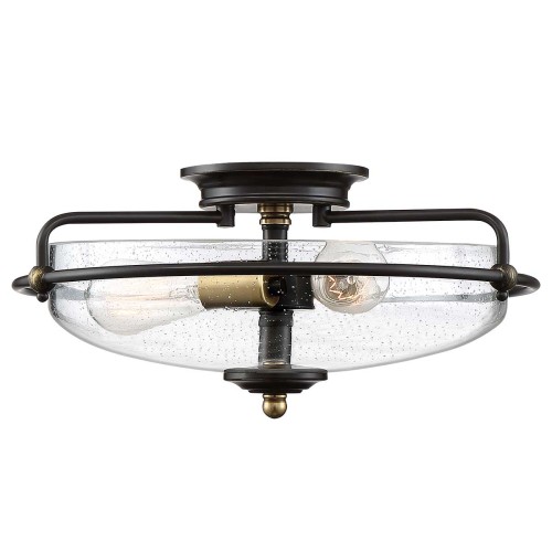 Plafon Griffin - 3 źródła światła - Brąz palladiański / Postarzany mosiądz QZ-GRIFFIN-F-C-PNAB Elstead Lighting