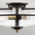 Plafon Griffin - 3 źródła światła - Brąz palladiański / Postarzany mosiądz QZ-GRIFFIN-F-C-PNAB Elstead Lighting