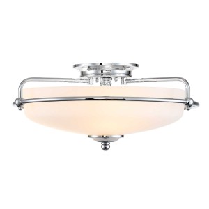 Plafon Griffin - 3 źródła światła - Polerowany chrom QZ-GRIFFIN-F-PC Elstead Lighting