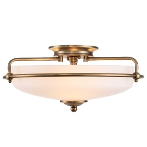 Plafon Griffin - 3 źródła światła - Postarzany mosiądz QZ-GRIFFIN-F-WS Elstead Lighting