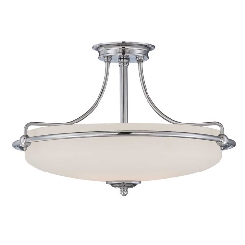 Półplafon Griffin - 4 źródła światła - Polerowany chrom QZ-GRIFFIN-SFM-C Elstead Lighting
