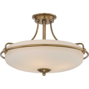Półplafon Griffin - 4 źródła światła - Postarzany mosiądz QZ-GRIFFIN-SFM-WS Elstead Lighting
