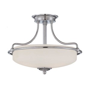 Półplafon Griffin - 3 źródła światła - Polerowany chrom QZ-GRIFFIN-SFS-C Elstead Lighting